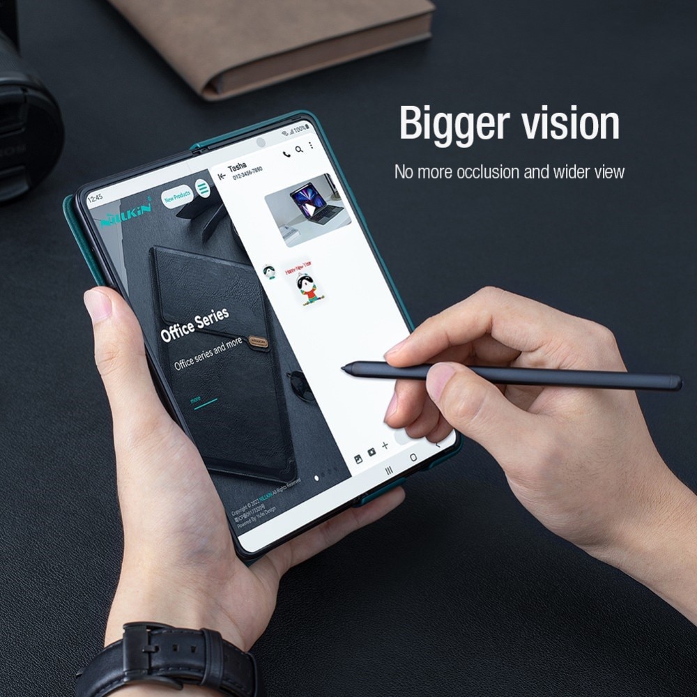 Qin Pro Camshield with Pen slot Samsung Galaxy Z Fold 4 Zwart