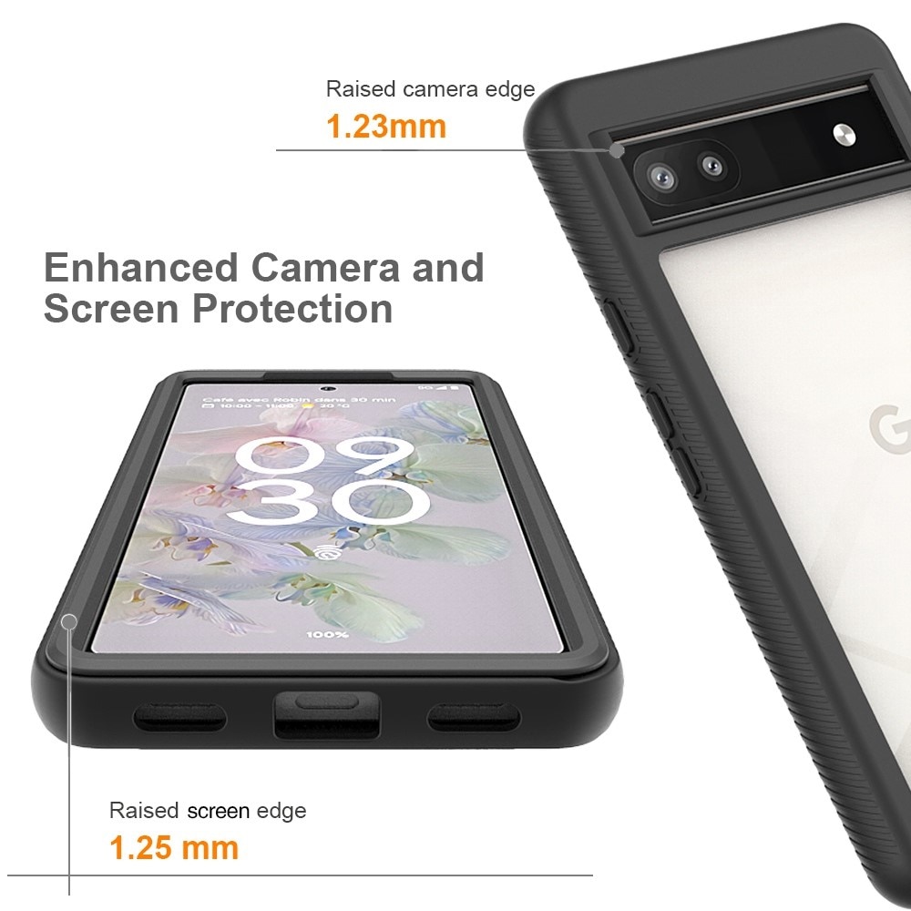 Google Pixel 6a Full Protection Case Zwart