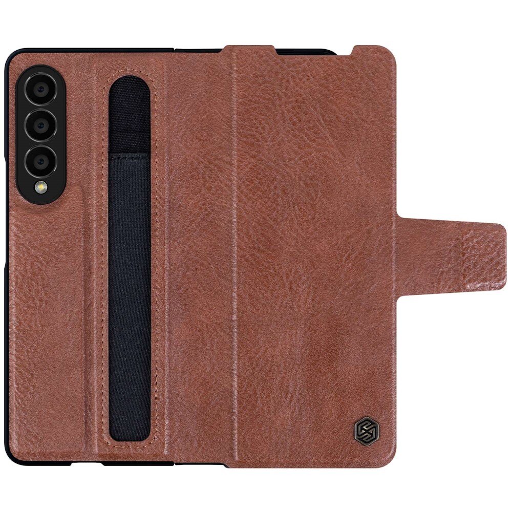 Leather Case with Pen Slot Samsung Galaxy Z Fold 4 Bruin