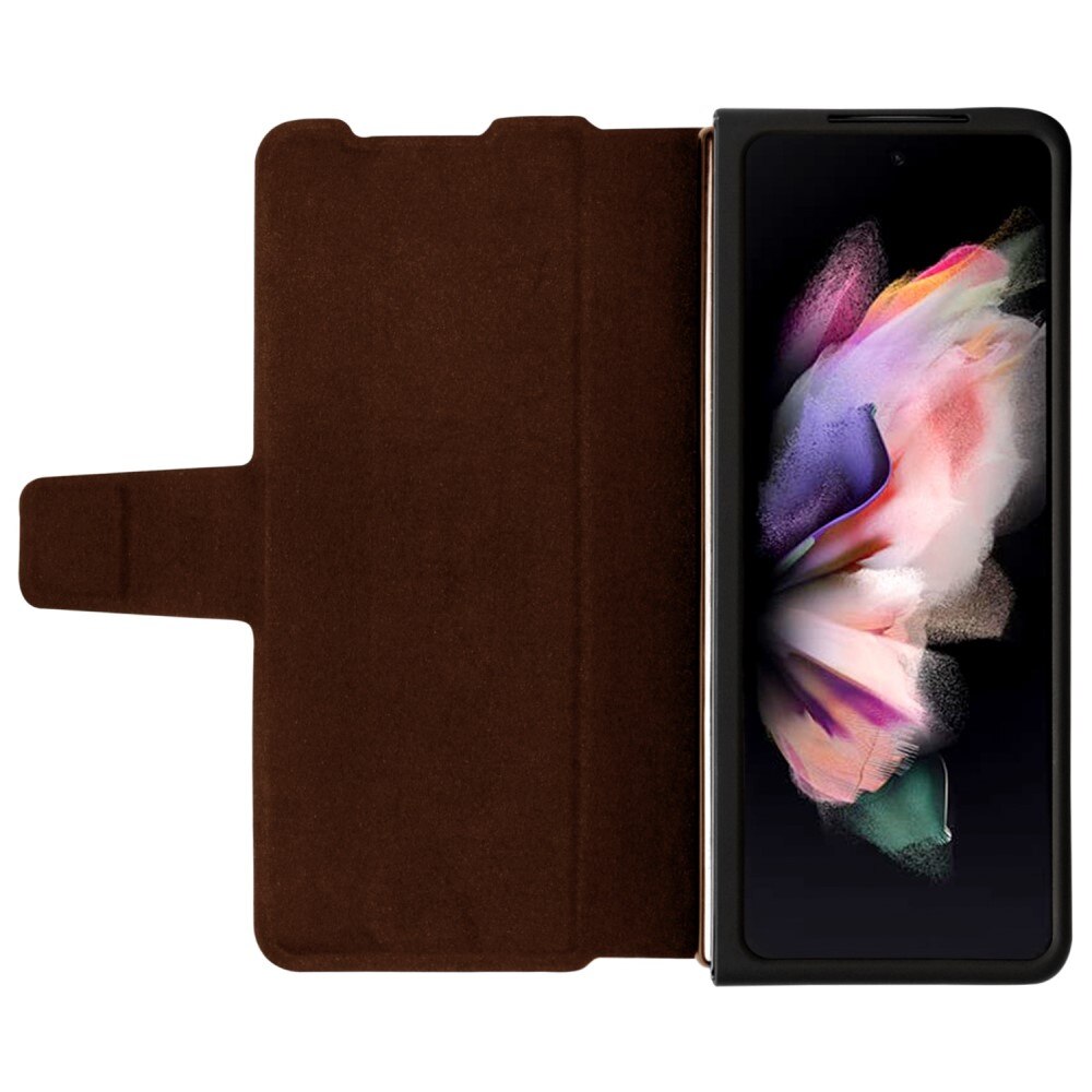 Leather Case with Pen Slot Samsung Galaxy Z Fold 4 Bruin