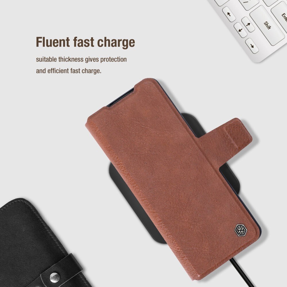 Leather Case with Pen Slot Samsung Galaxy Z Fold 4 Zwart