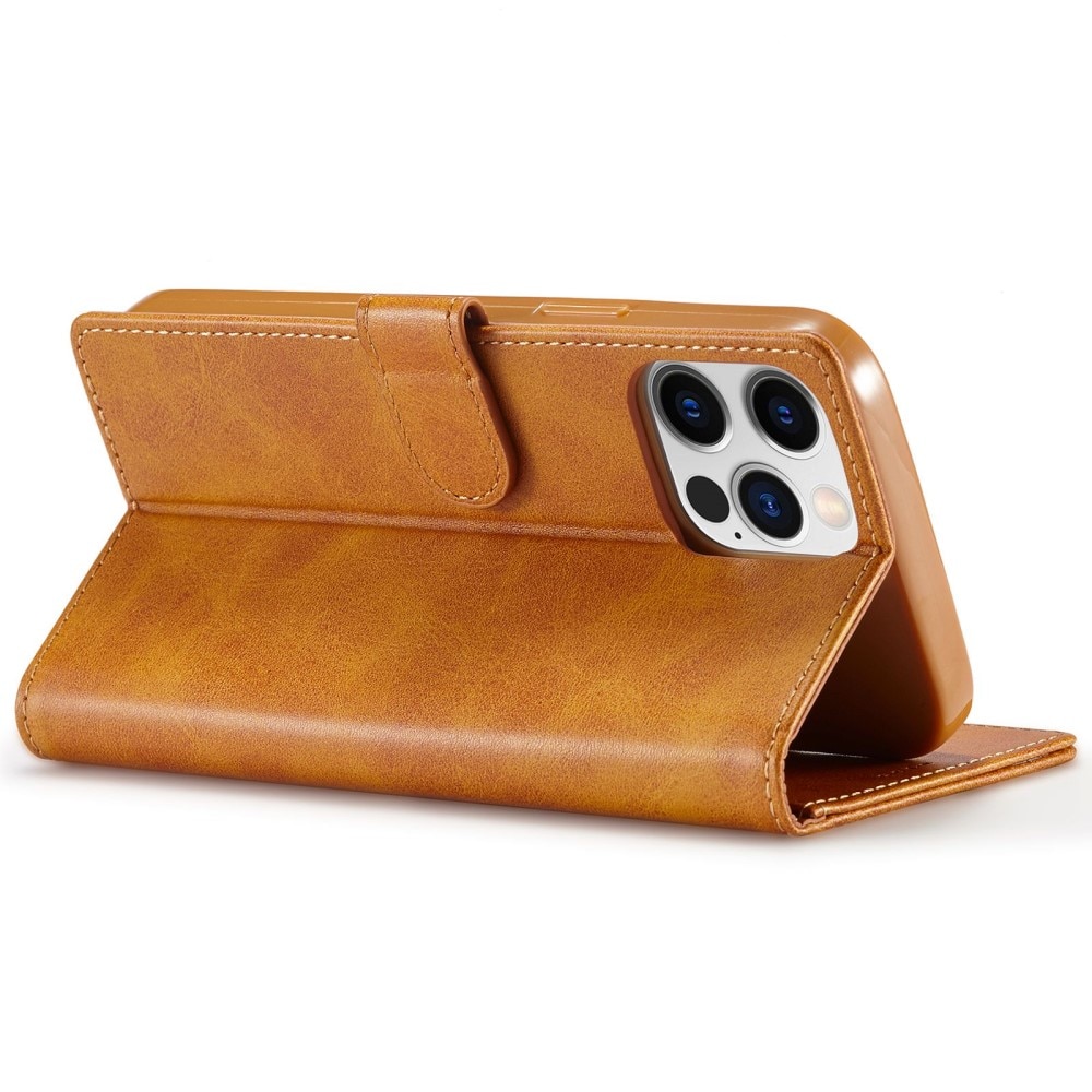 Bookcover hoesje iPhone 14 Pro Cognac