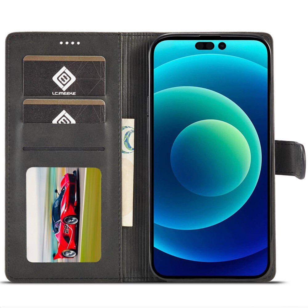 Bookcover hoesje iPhone 14 Pro Zwart
