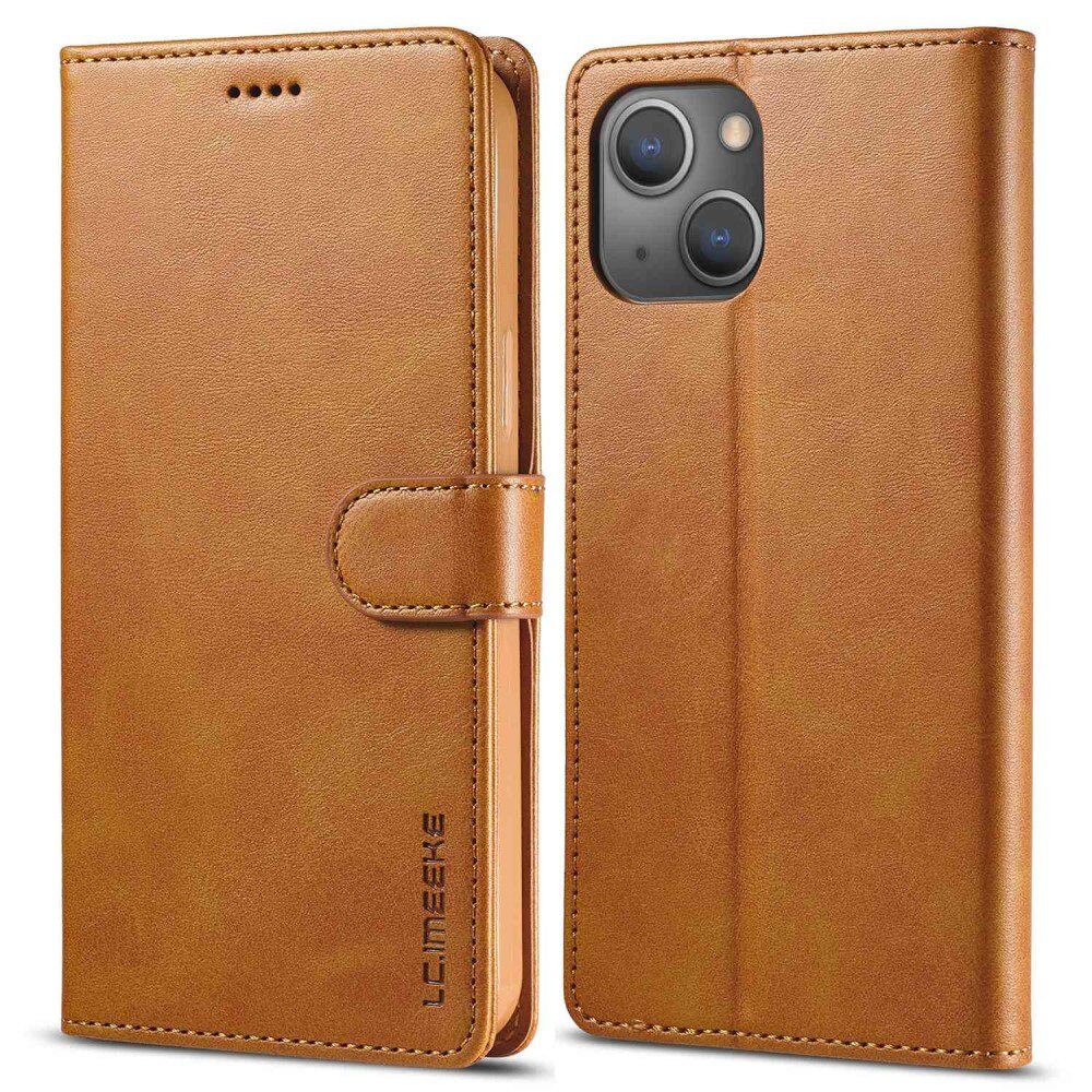 Bookcover hoesje iPhone 14 Plus Cognac