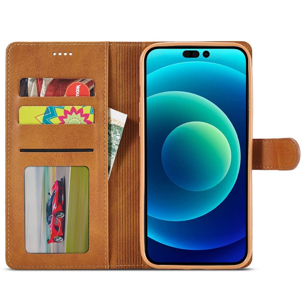 Bookcover hoesje iPhone 14 Plus Cognac