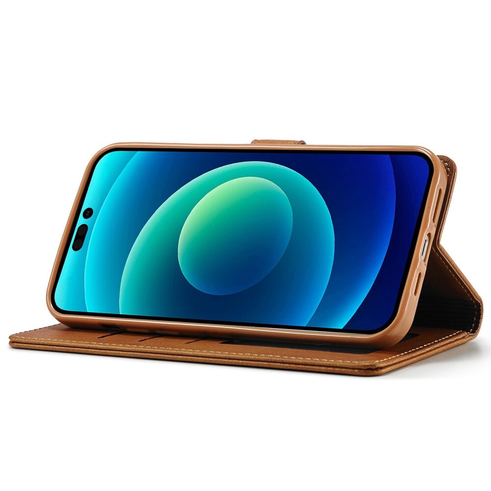 Bookcover hoesje iPhone 14 Plus Cognac