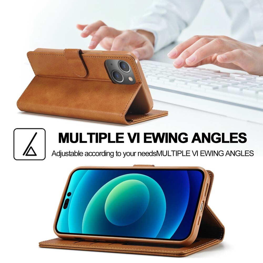 Bookcover hoesje iPhone 14 Plus Cognac