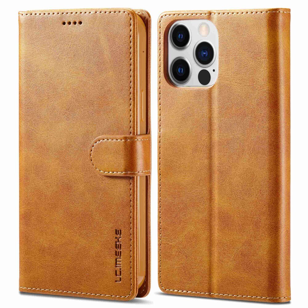 Bookcover hoesje iPhone 14 Pro Max Cognac