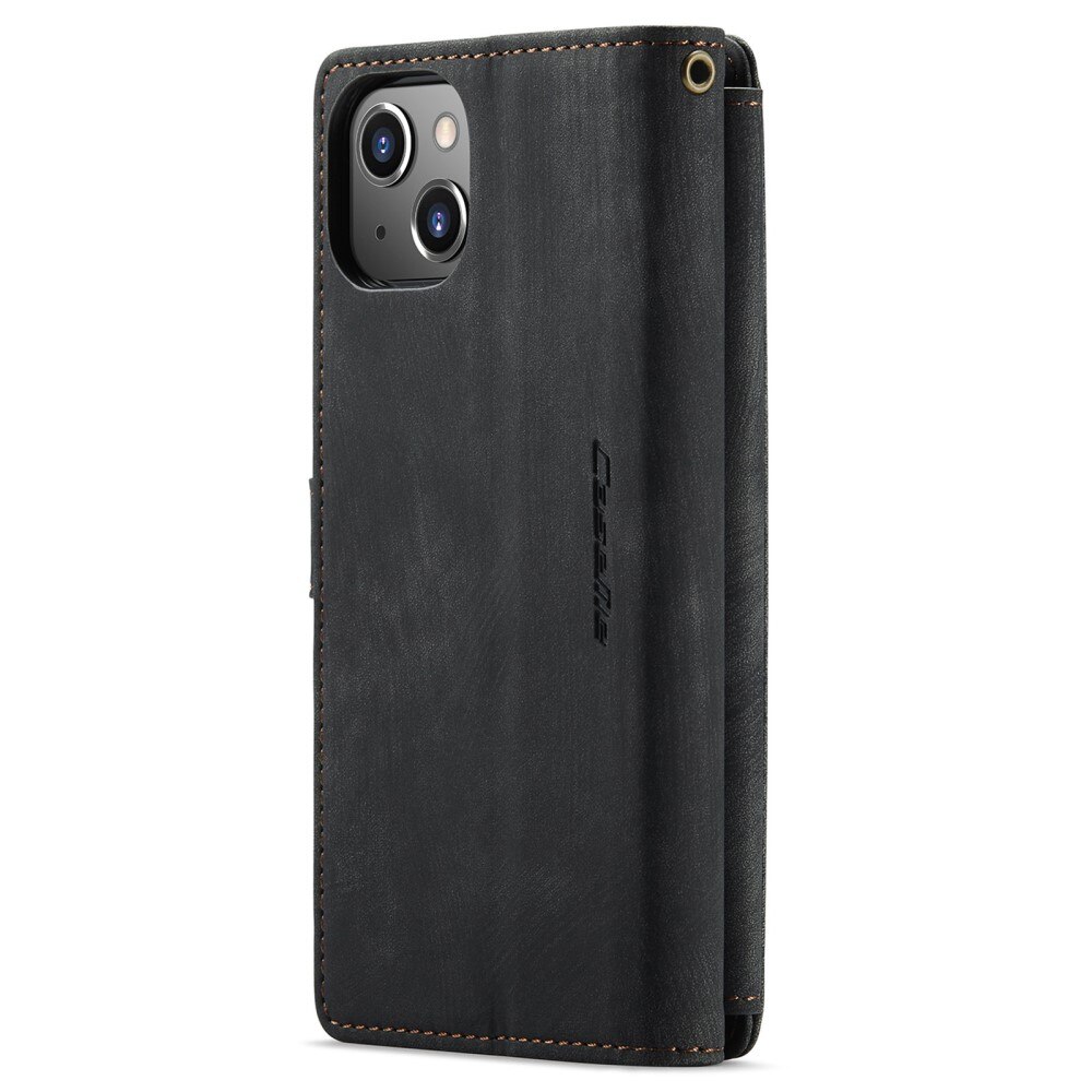 Bookcover hoesje Rits Apple iPhone 14 Plus Zwart