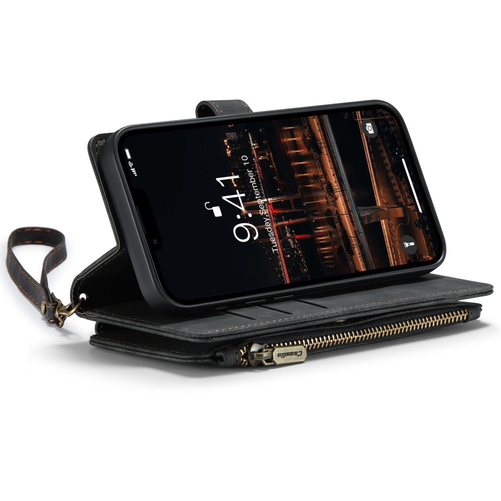 Bookcover hoesje Rits Apple iPhone 14 Plus Zwart