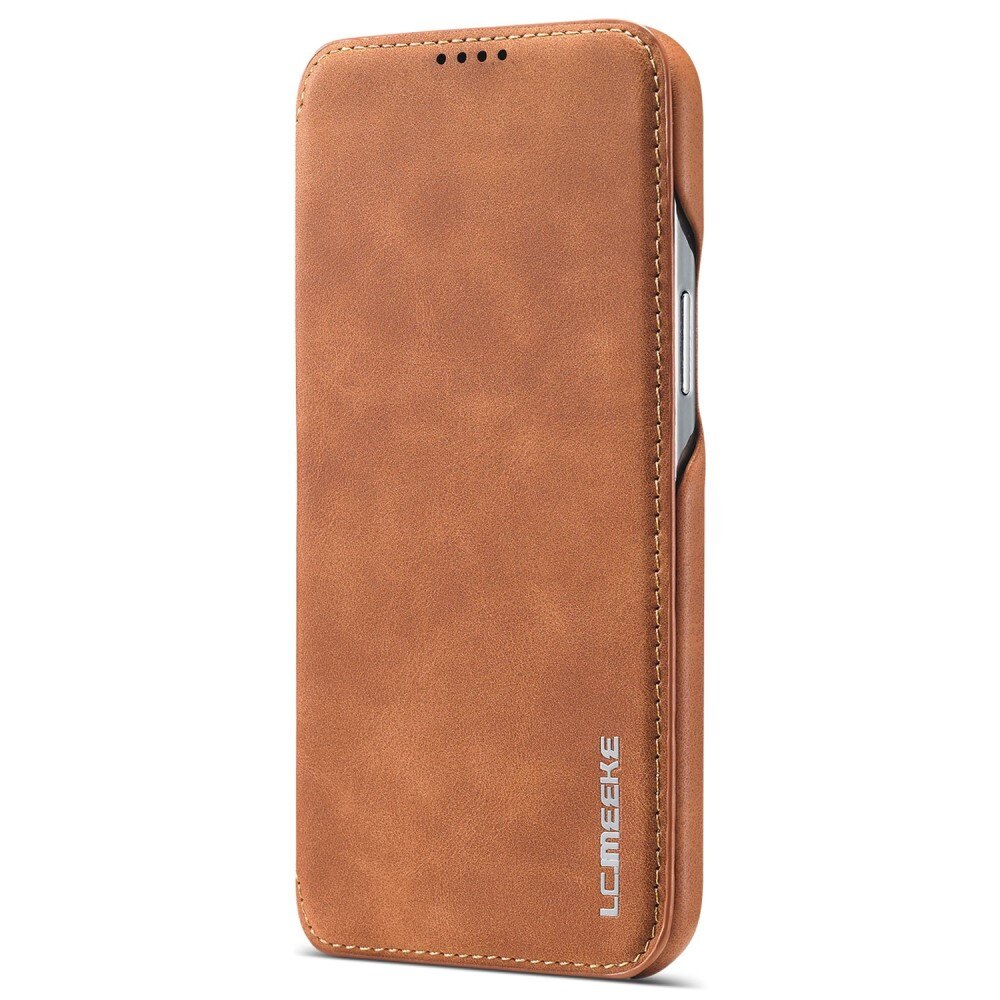 Slim Bookcover hoesje iPhone 14 Cognac