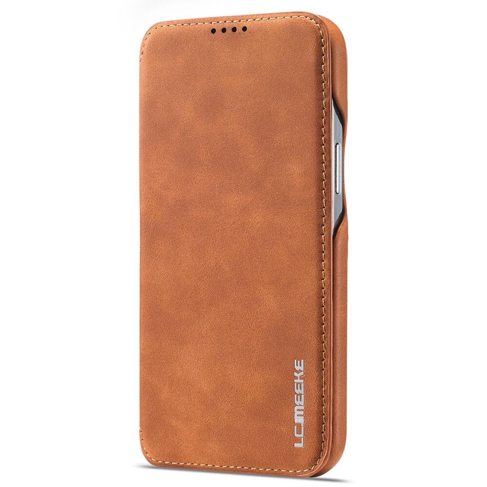 Slim Bookcover hoesje iPhone 14 Pro Max Cognac