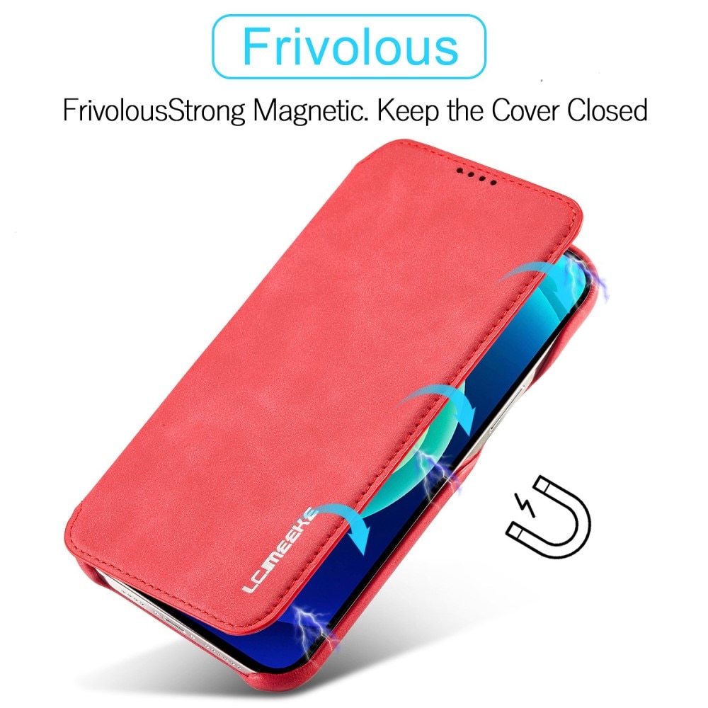 Slim Bookcover hoesje iPhone 14 Pro Max Rood