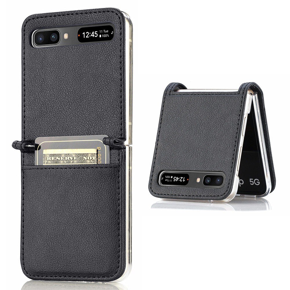 Slim Card Wallet Samsung Galaxy Z Flip Zwart