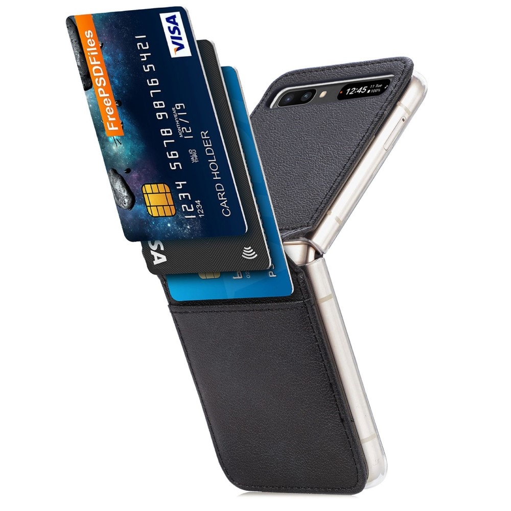 Slim Card Wallet Samsung Galaxy Z Flip Zwart
