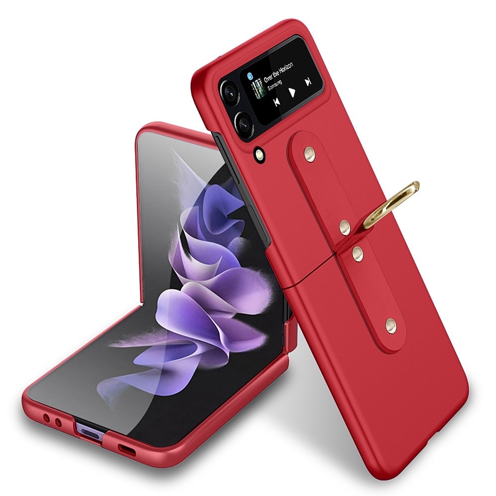 Samsung Galaxy Z Flip 4 Hoesje met ringhouder Rood