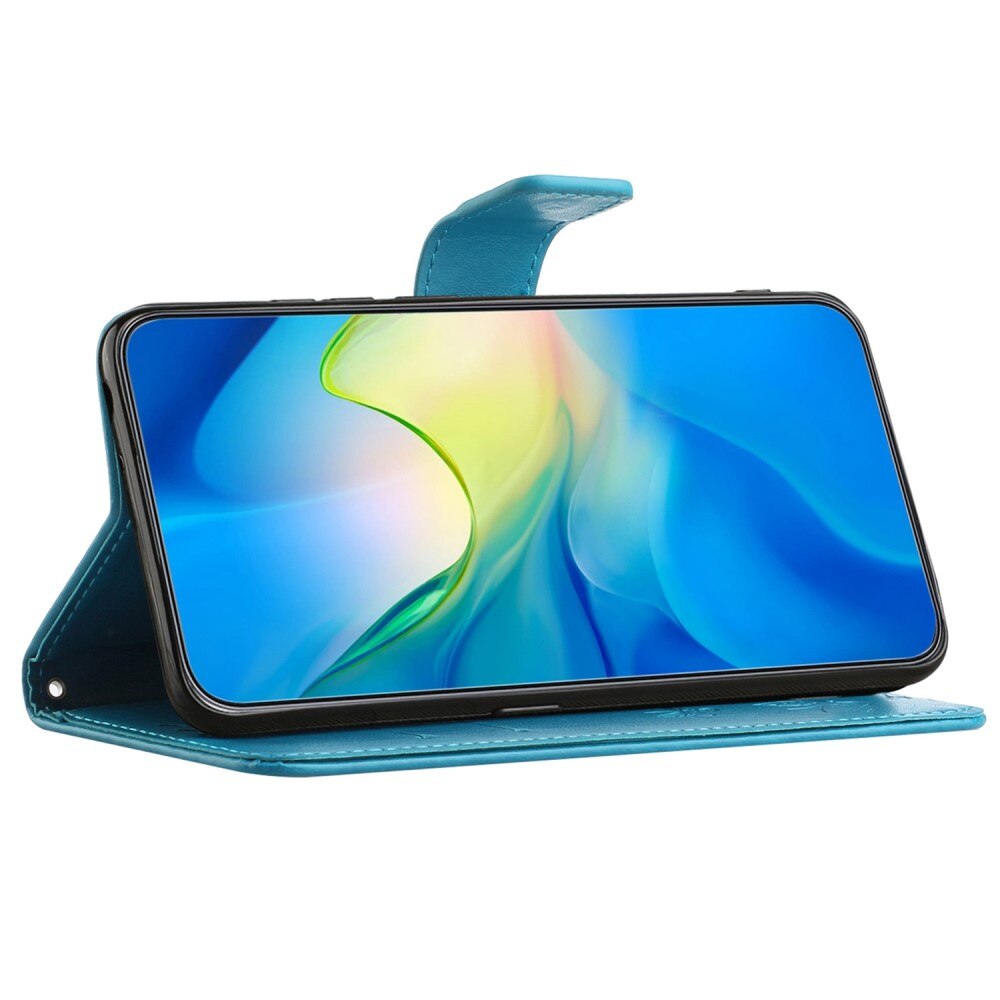  OnePlus 10T Leren vlinderhoesje Blauw