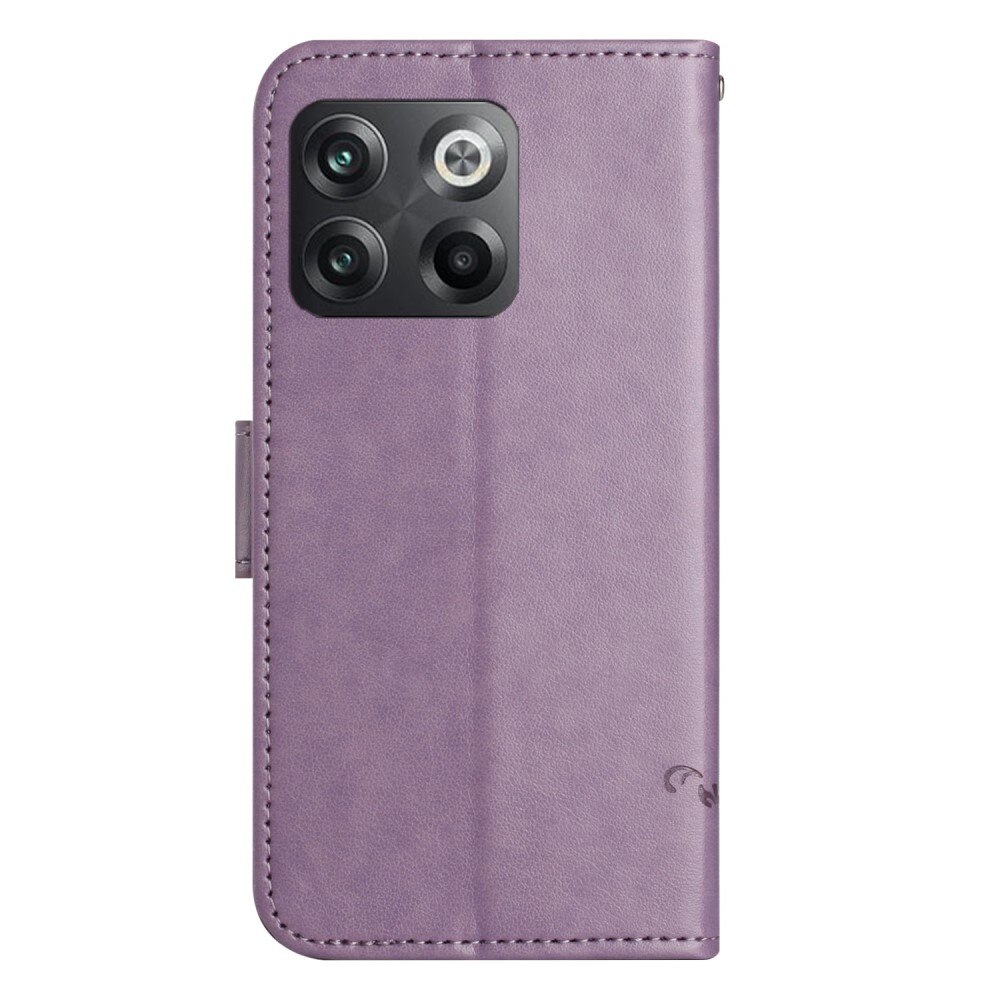  OnePlus 10T Leren vlinderhoesje Paars