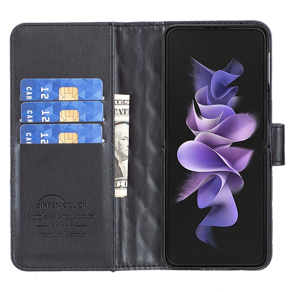 Samsung Galaxy Z Fold 4 Portemonnee hoesje Quilted Zwart