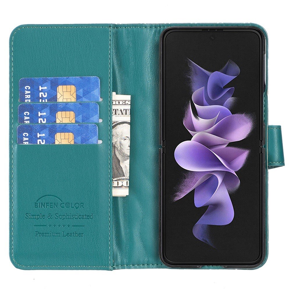 Samsung Galaxy Z Fold 4 Portemonnee hoesje Quilted Groen