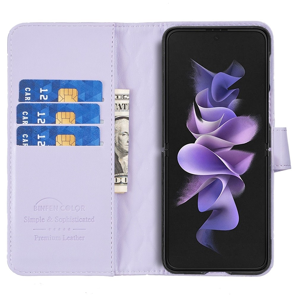 Samsung Galaxy Z Fold 4 Portemonnee hoesje Quilted Paars