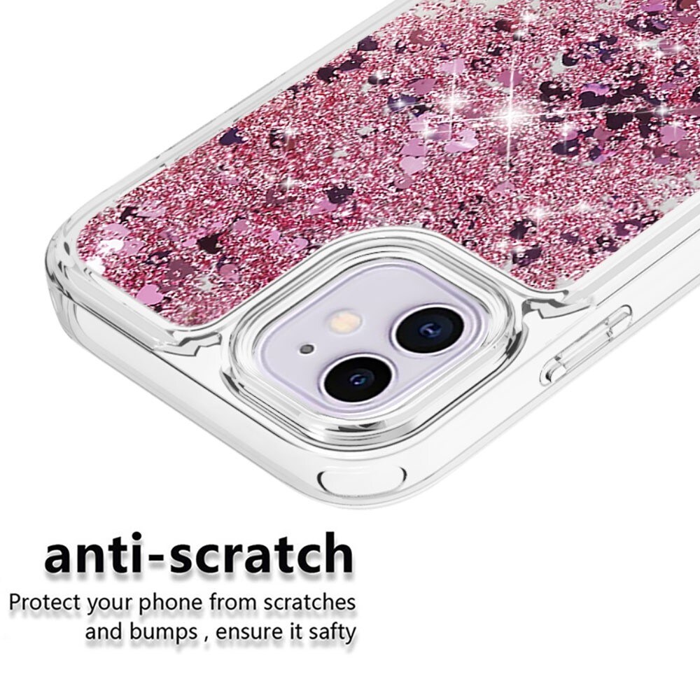 iPhone 11 Full Protection Glitter Powder TPU Case roze