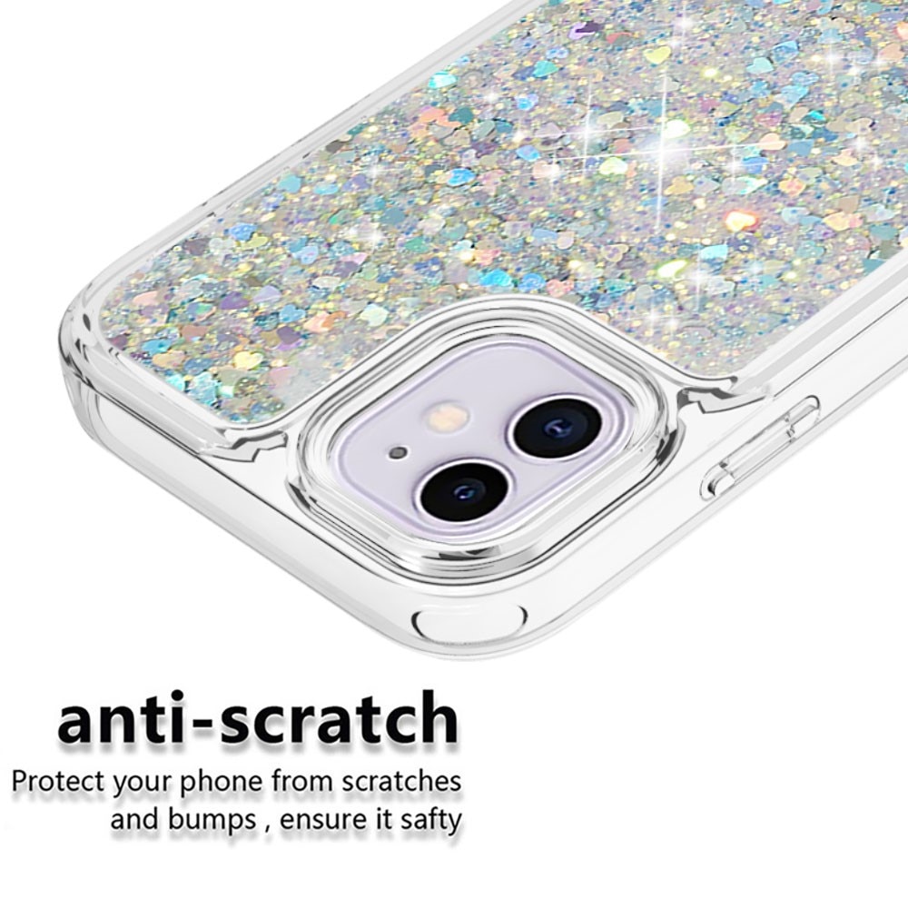 iPhone 11 Full Protection Glitter Powder TPU Case zilver