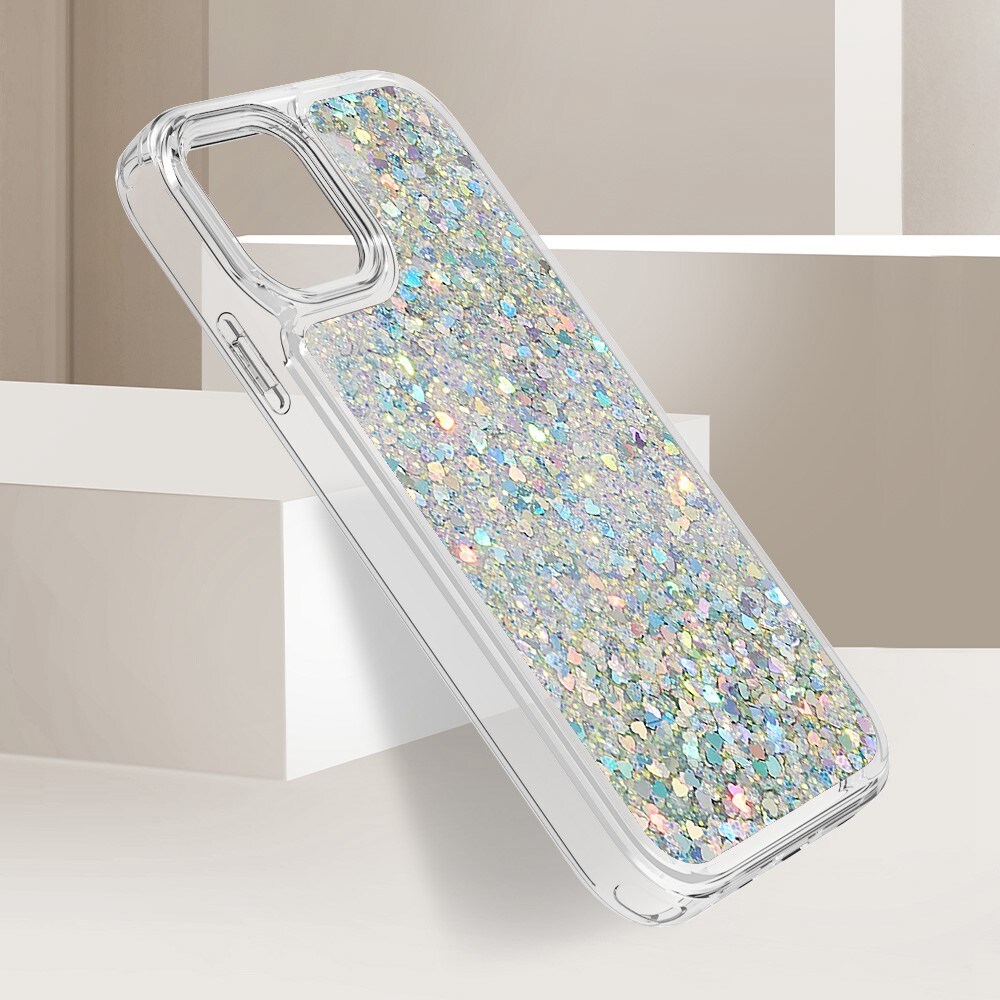 iPhone 11 Full Protection Glitter Powder TPU Case zilver