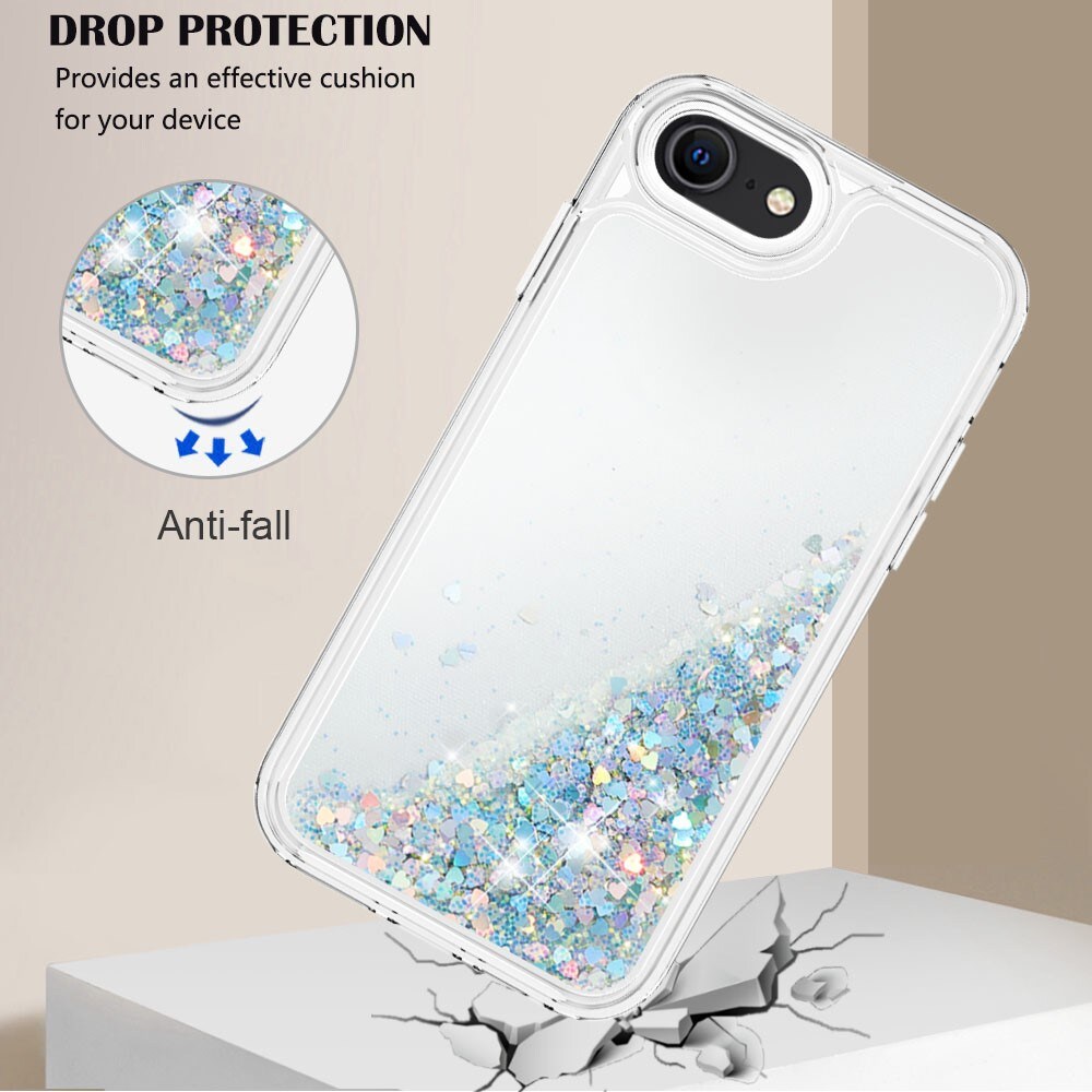 iPhone 7/8/SE Full Protection Glitter Powder TPU Case zilver
