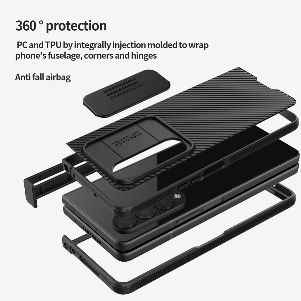 Nillkin Hoesje met Camera Protector Samsung Galaxy Z Fold 4 Zwart