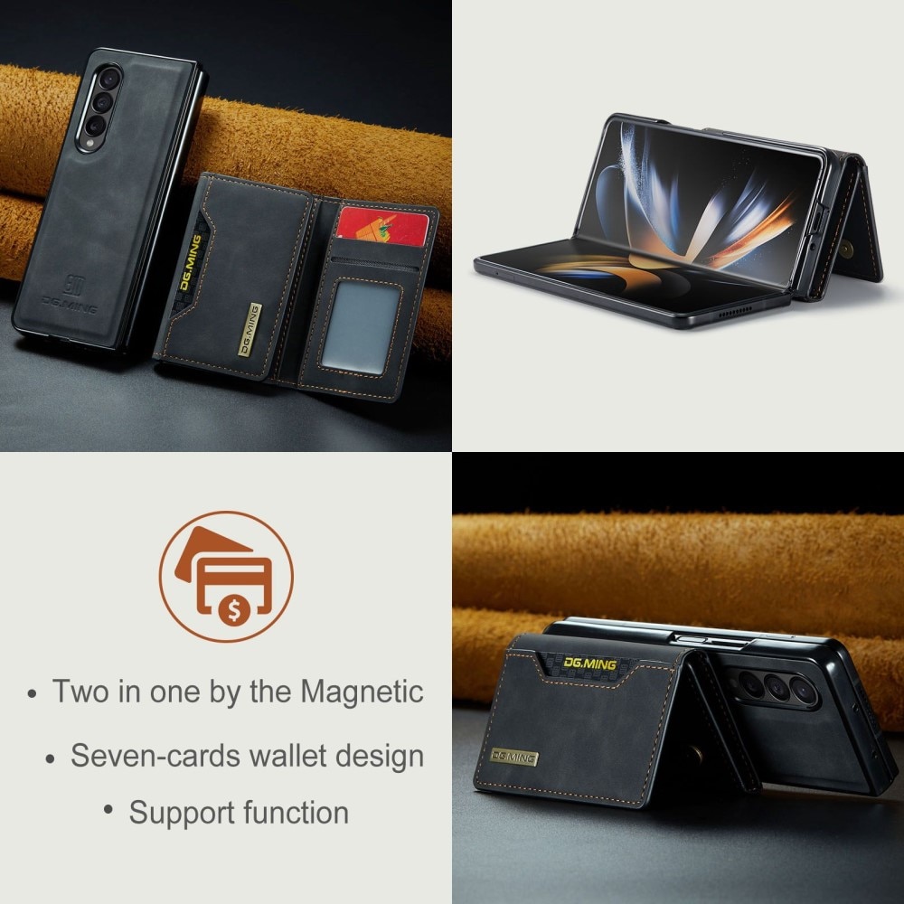 Magnetic Card Slots Case Samsung Galaxy Z Fold 3 Zwart