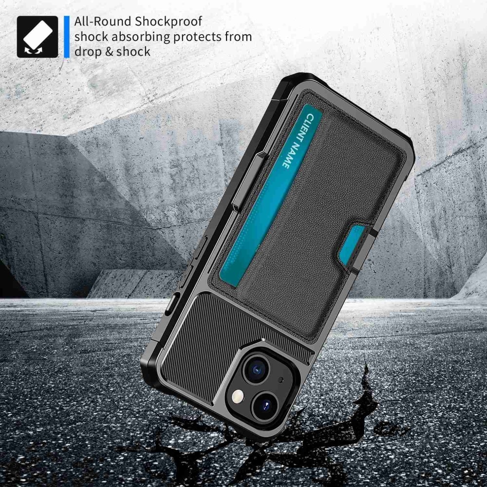 iPhone 14 Tough Card Case Zwart