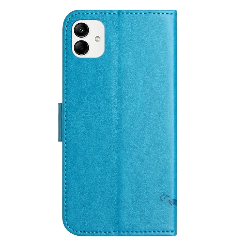 Samsung Galaxy A04 Leren vlinderhoesje Blauw