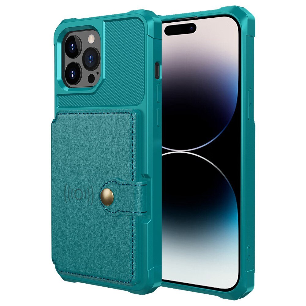 iPhone 14 Pro Tough Multi-slot Case Groen