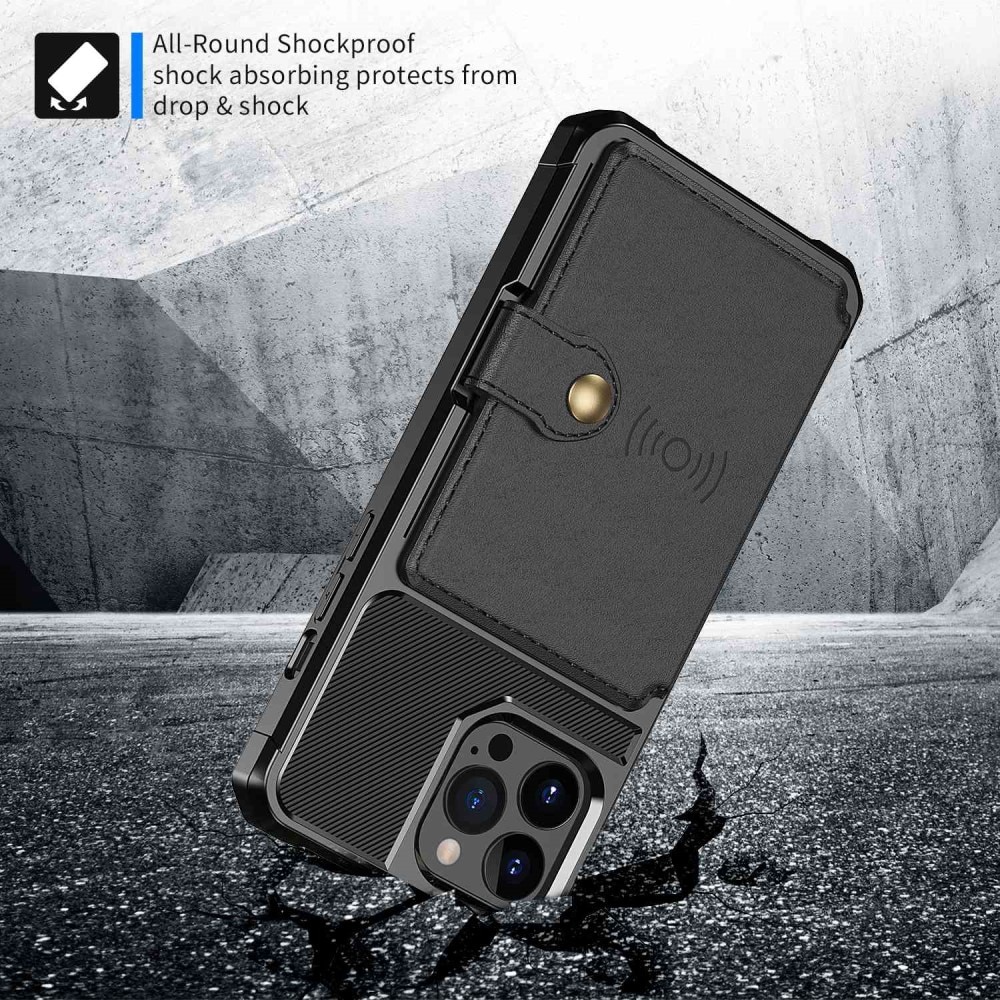 iPhone 14 Pro Tough Multi-slot Case Zwart