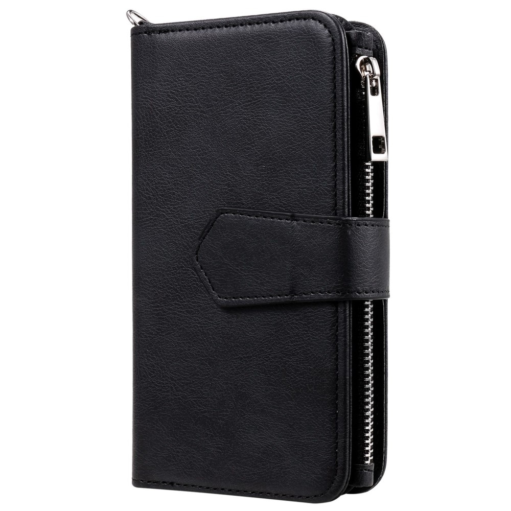 iPhone 14 Pro Zipper Magnet Wallet Zwart