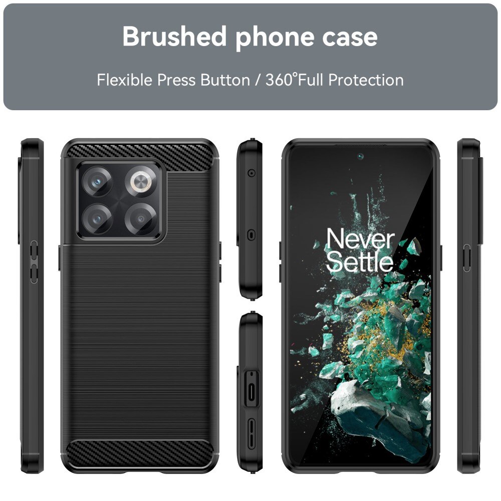 Hoesje TPU Brushed  OnePlus 10T Zwart