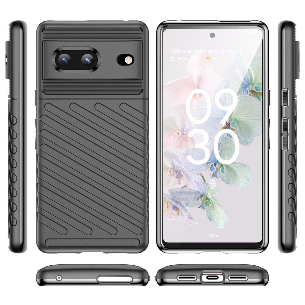 Google Pixel 7 Thunder TPU Case Zwart