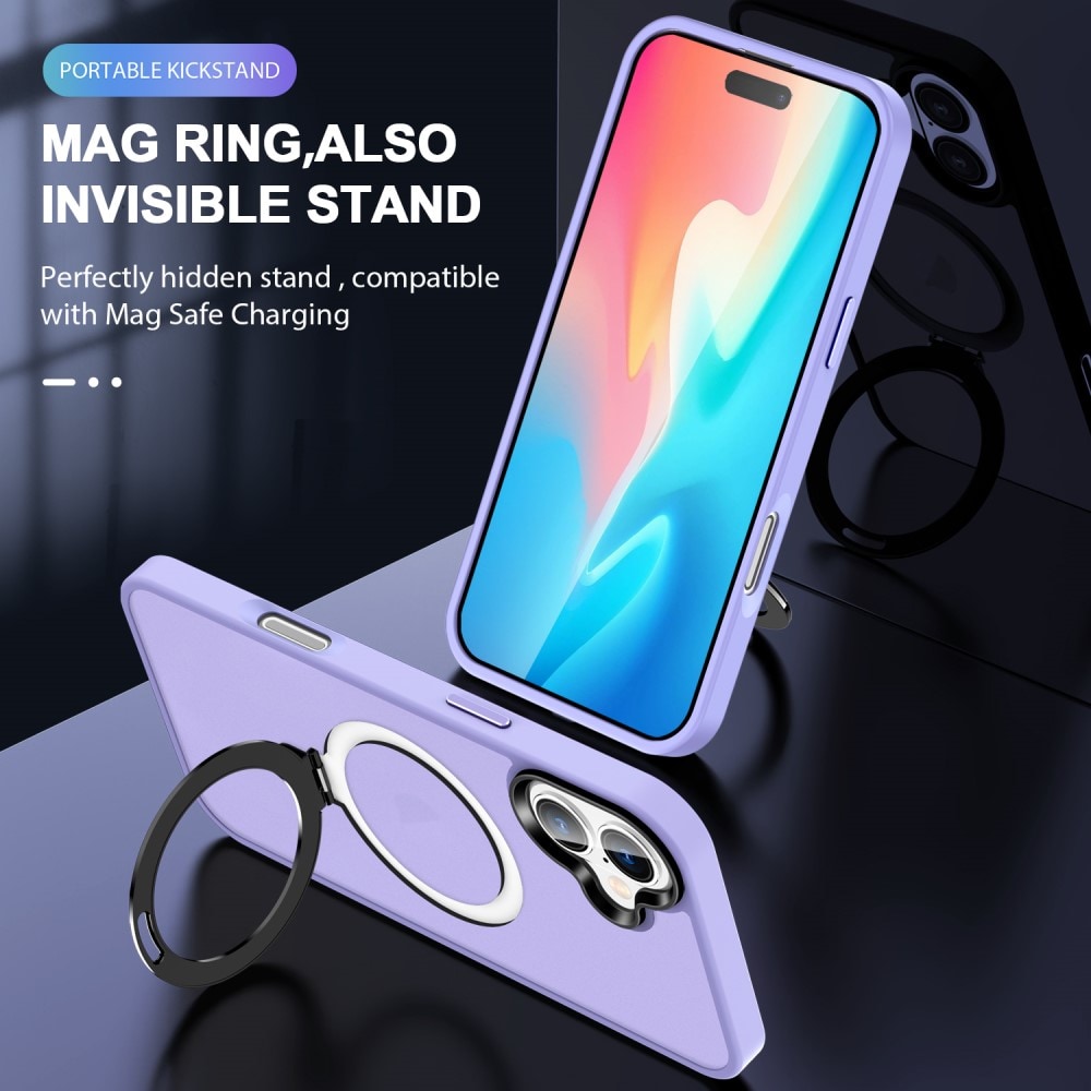 iPhone 16 Hybridcase Magnetic Ring Paars