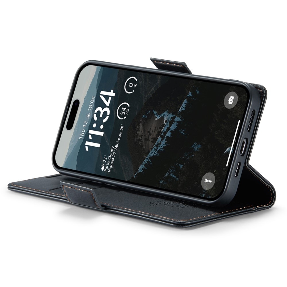 RFID blocking Slim Bookcover Hoesje iPhone 17 Zwart