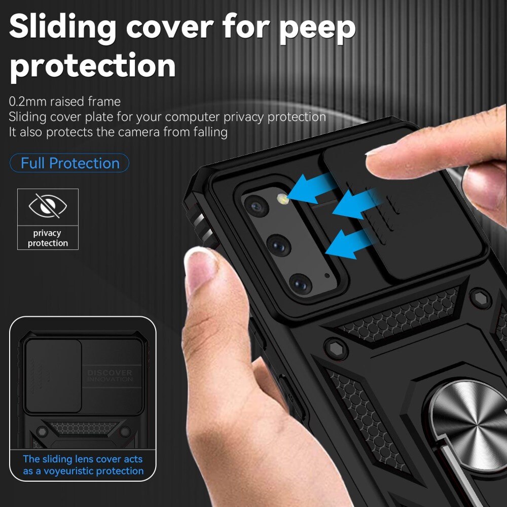 Samsung Galaxy S20 Hybridcase Ring+Camera Protector Zwart