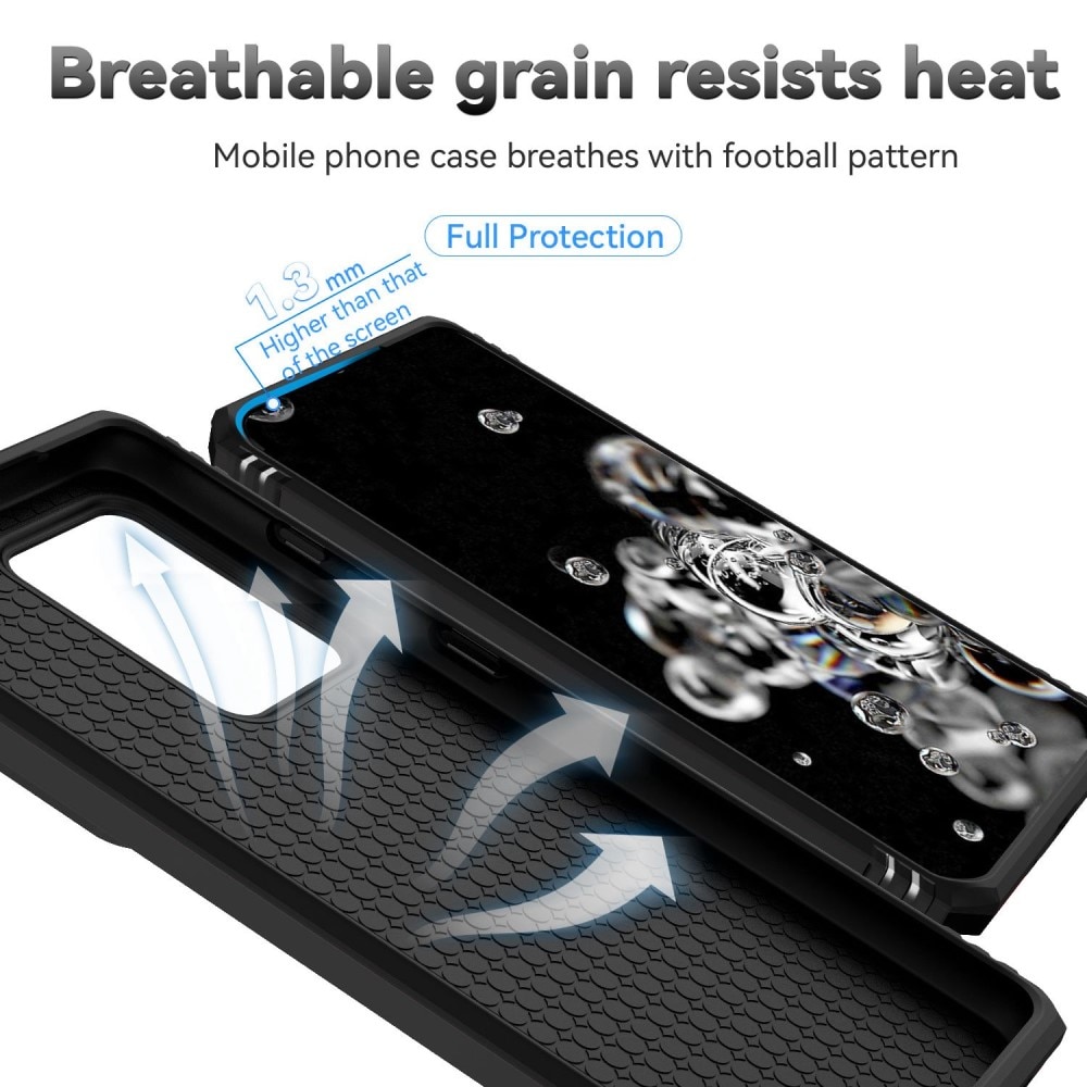 Samsung Galaxy S20 Ultra Hybridcase Ring+Camera Protector Zwart