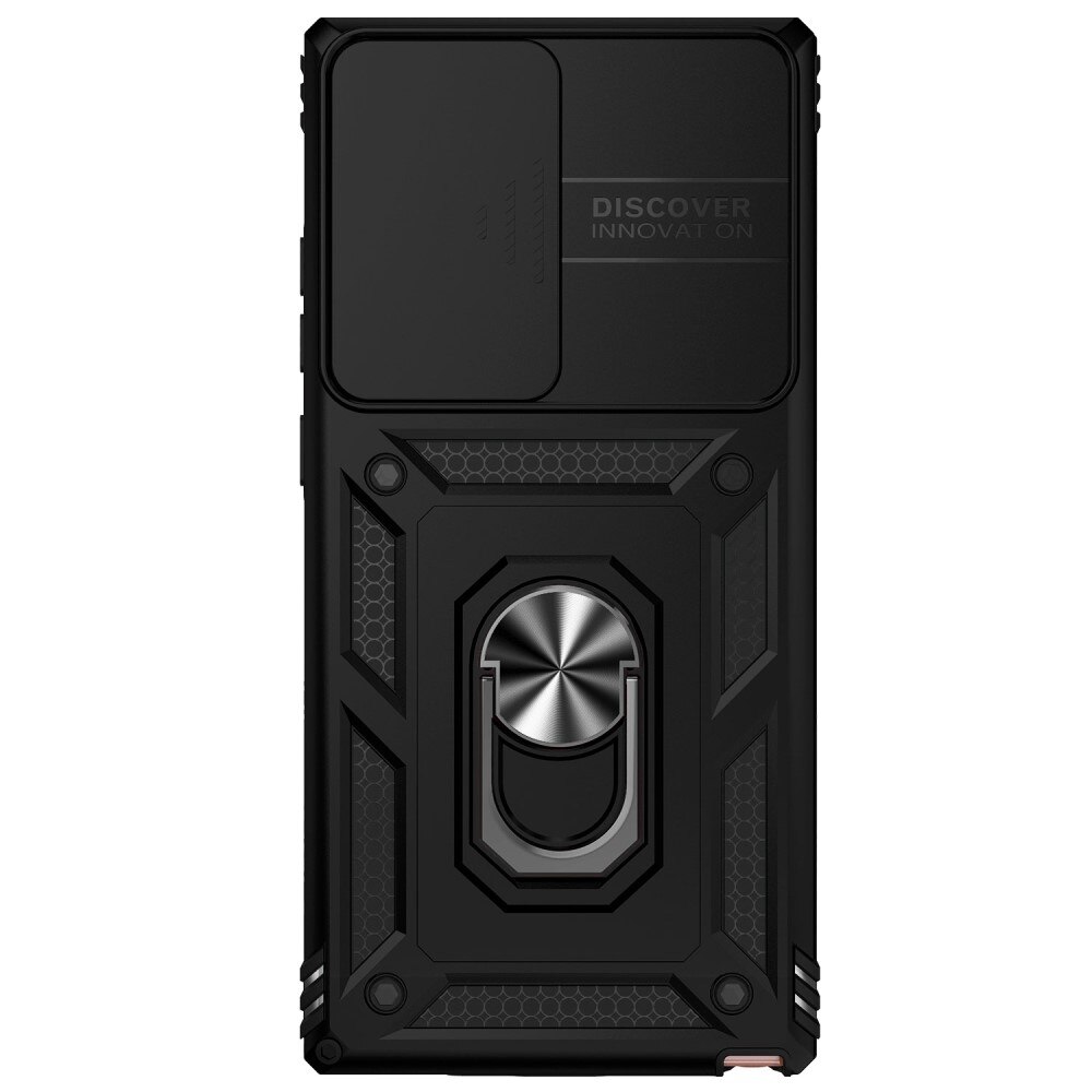 Samsung Galaxy Note 20 Ultra Hybridcase Ring + Camera Protector Zwart