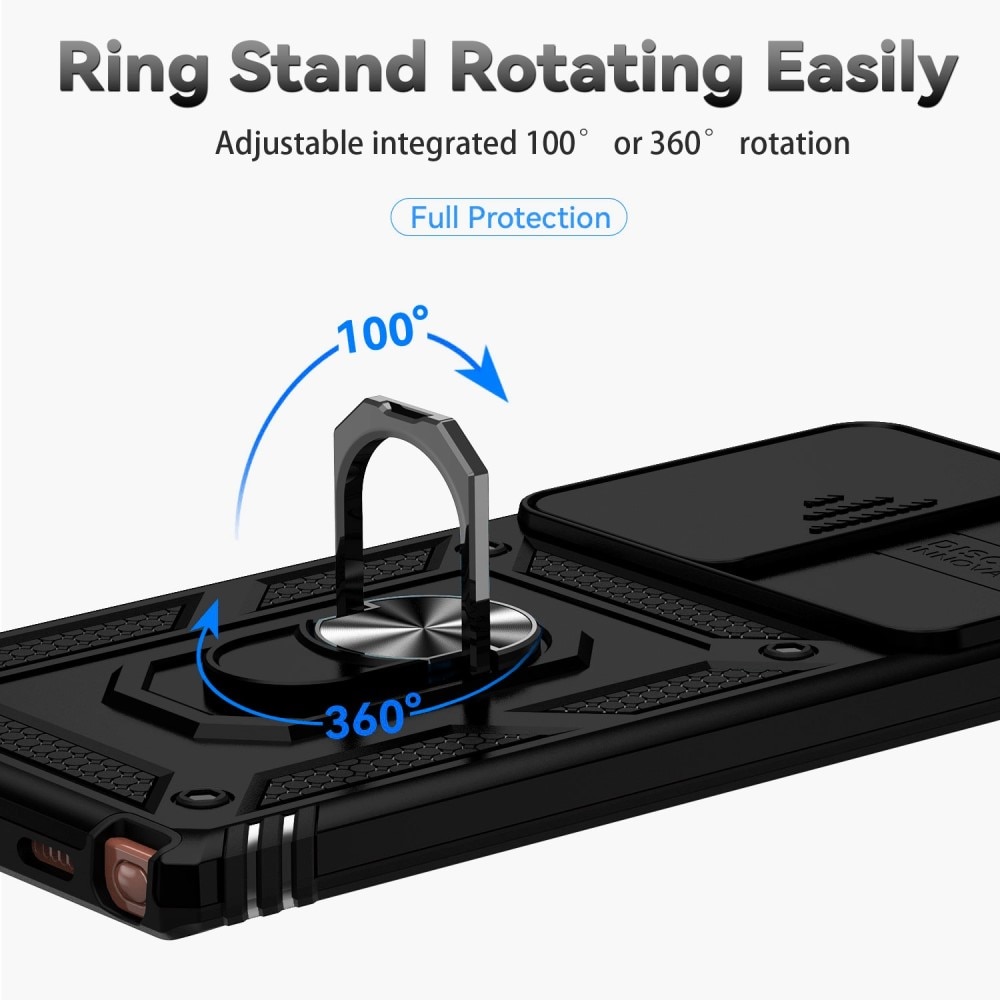 Samsung Galaxy Note 20 Ultra Hybridcase Ring + Camera Protector Zwart