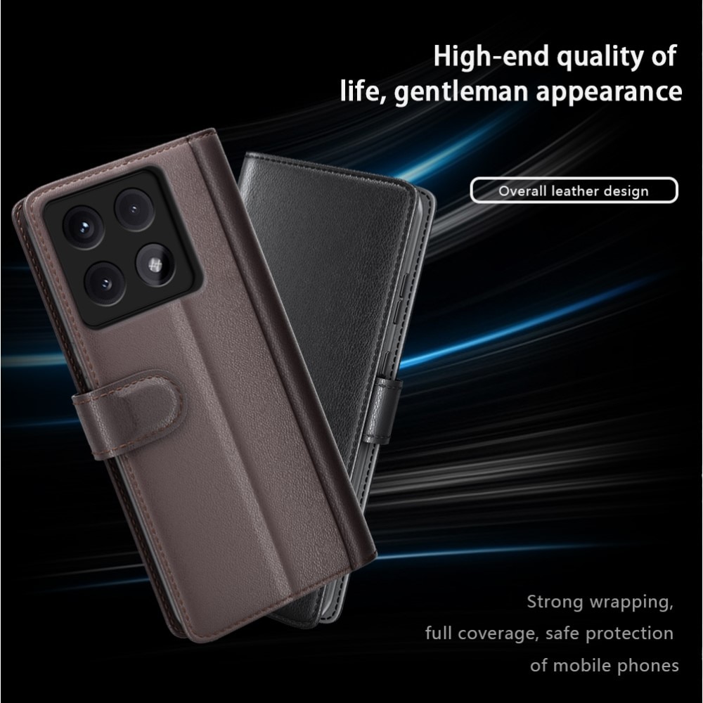 Xiaomi 14T Echt lederen hoesje Zwart