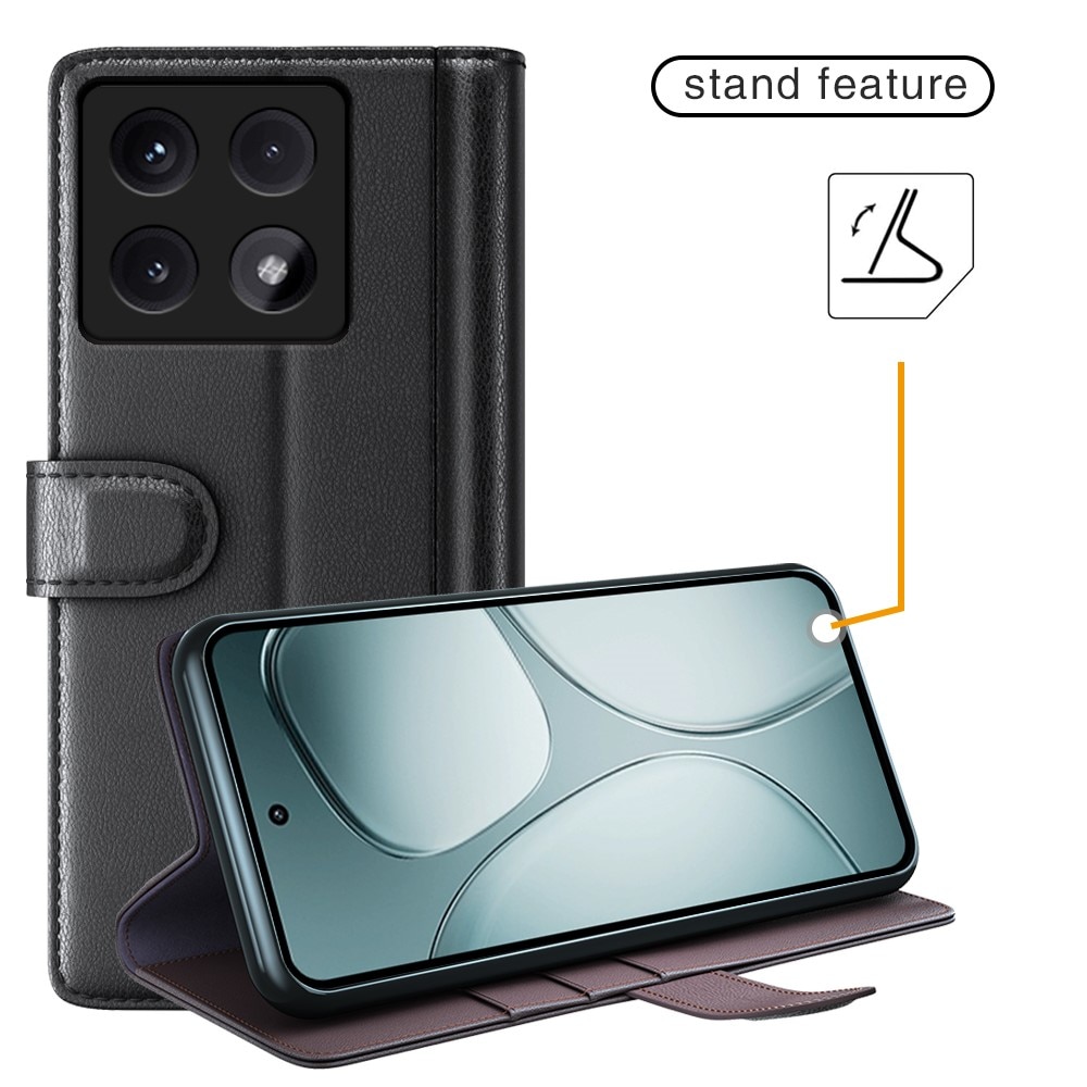 Xiaomi 14T Echt lederen hoesje Zwart