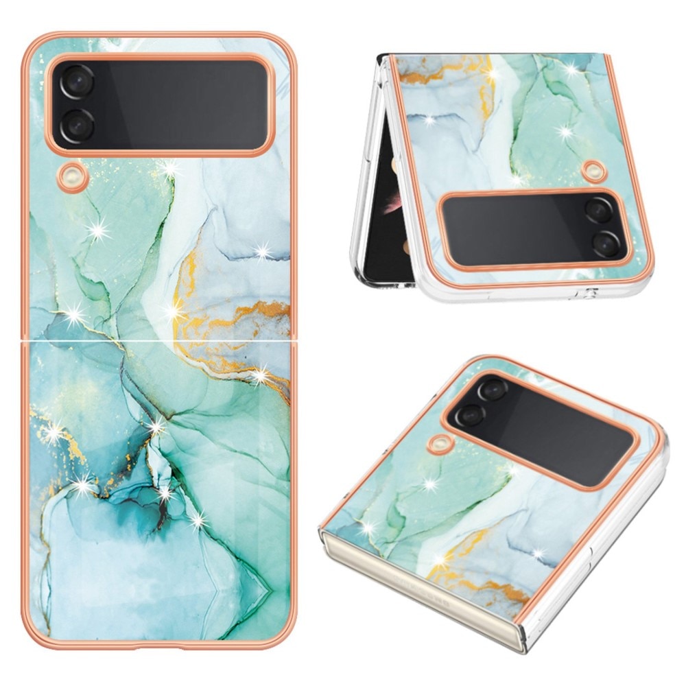 Samsung Galaxy Z Flip 4 TPU Case groen marmer