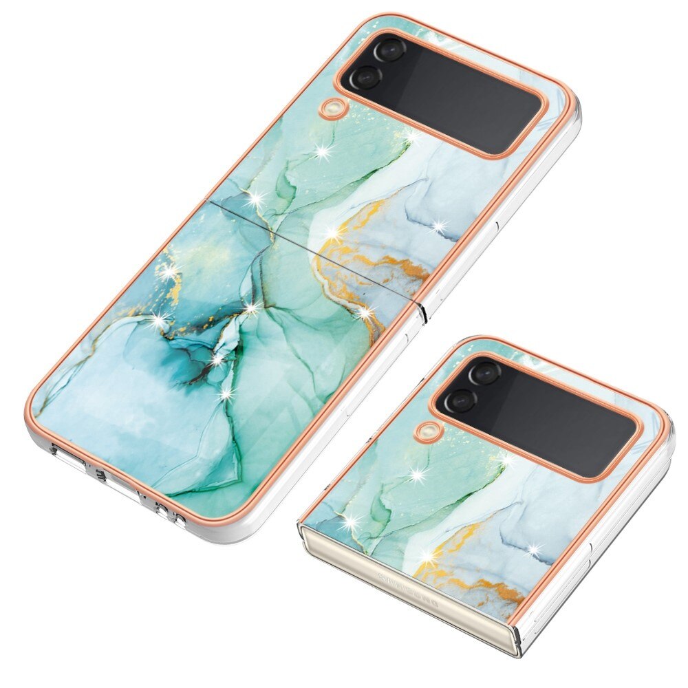 Samsung Galaxy Z Flip 4 TPU Case groen marmer