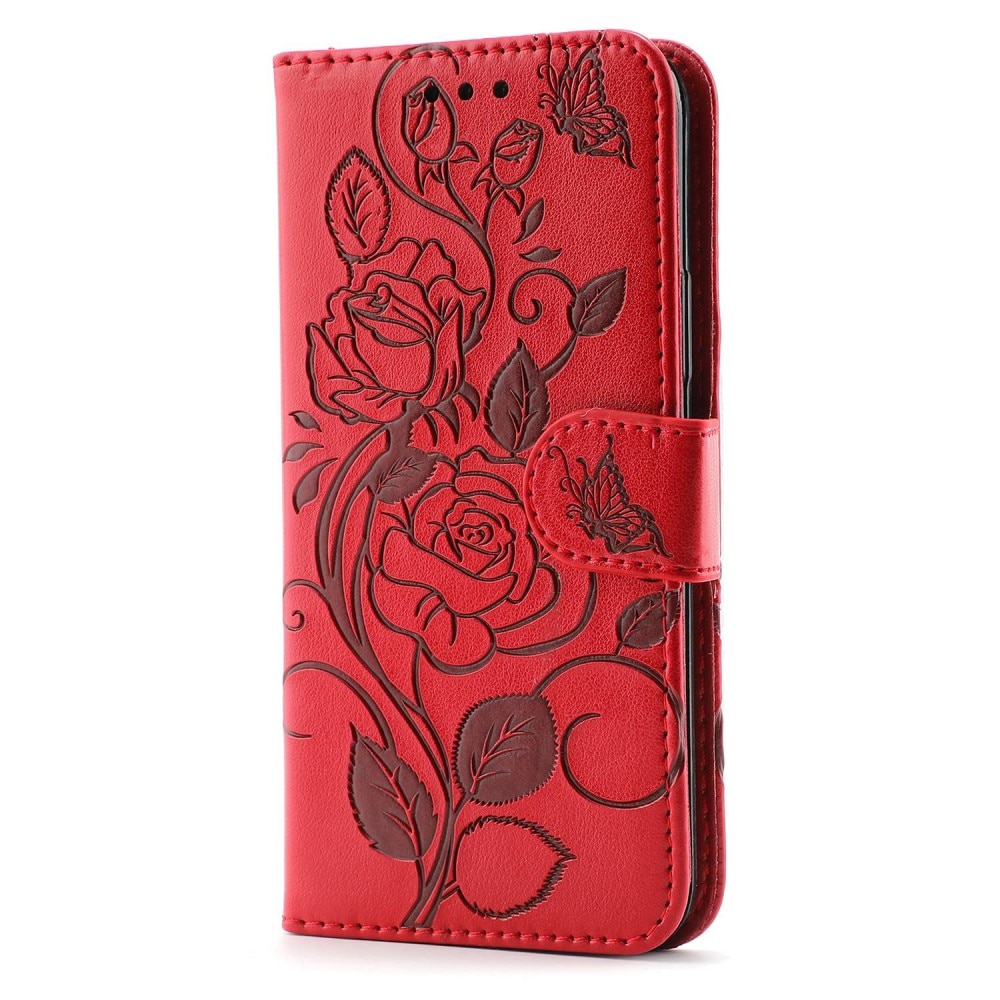 iPhone 12/12 Pro Leren Rozenhoesje Rood