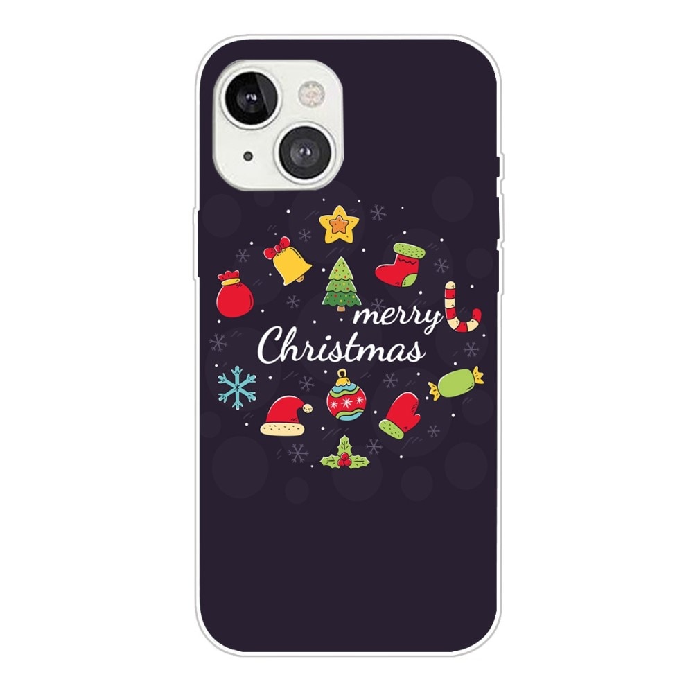 iPhone 14 TPU Case met Kerstmotief - Merry Christmas